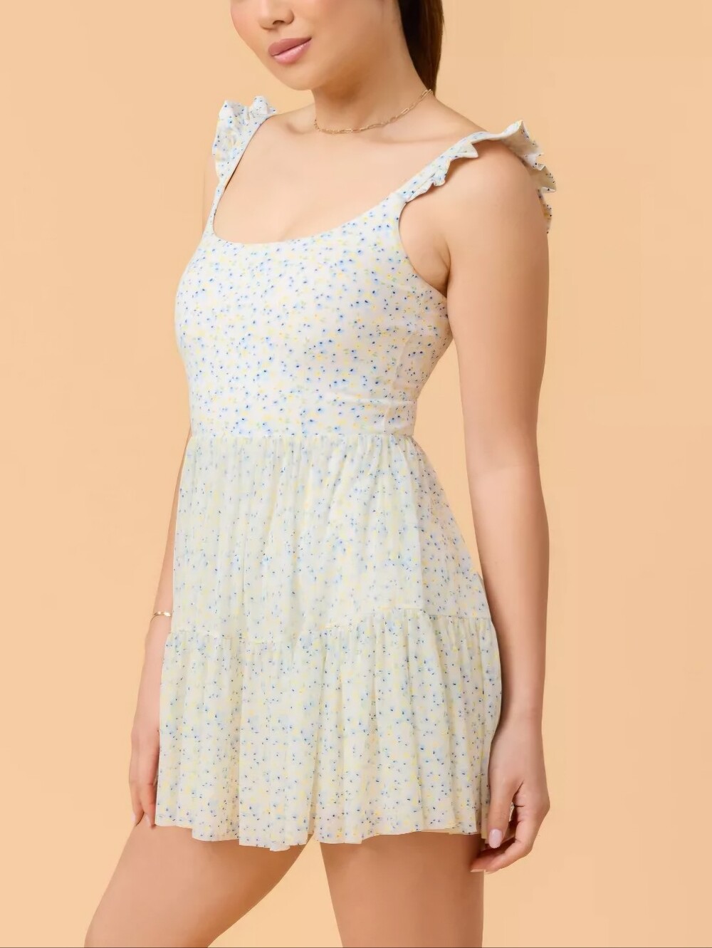 NWT Blogilates Women's Mommy & Me Ballerina Ruffle Dress - White Floral Print